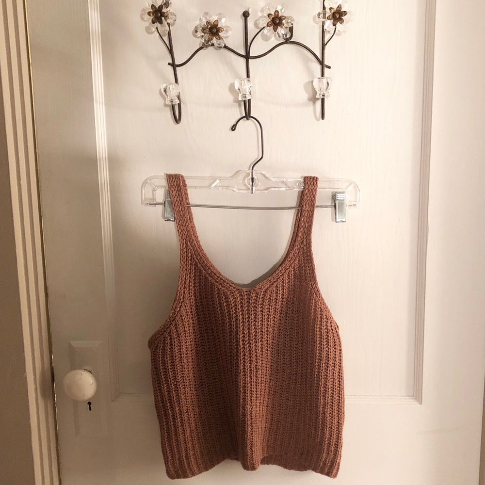 Brown Crochet Tank